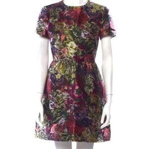 Valentino Silk Floral Print A-Line Mini Dress, M/US8